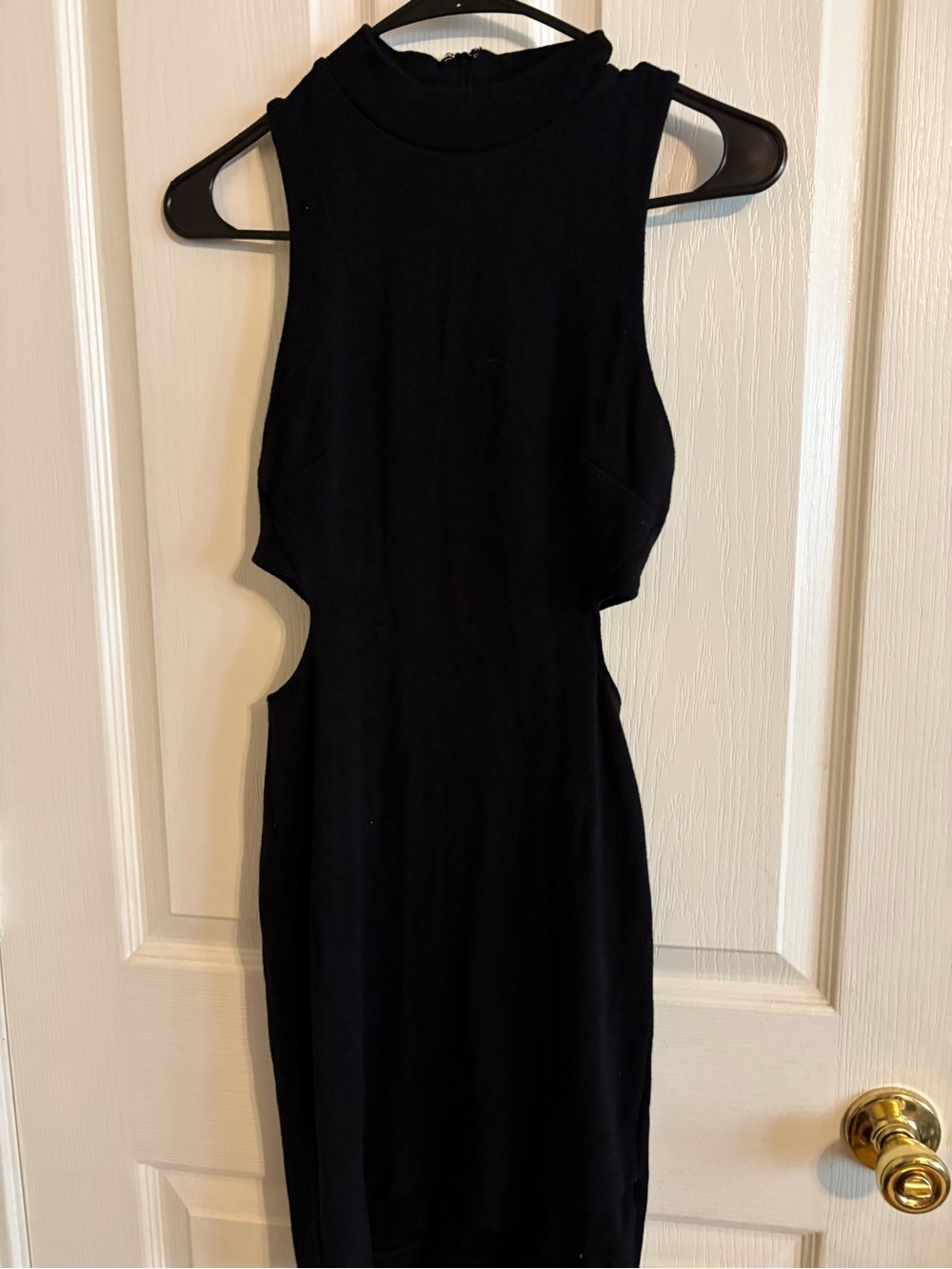 Forever 21 Black Sleeveless Cutout Midi Dress